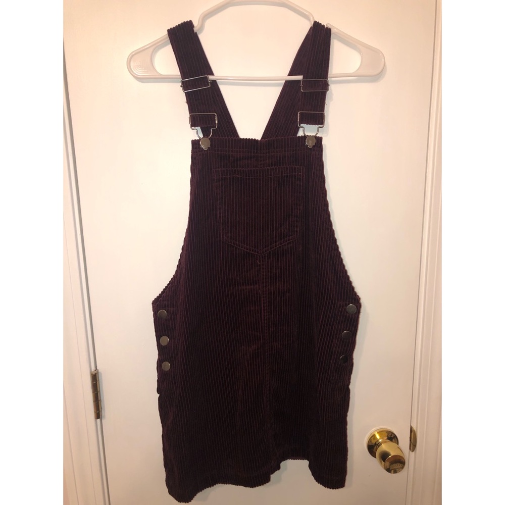 CORDUROY MINI OVERALL DRESS